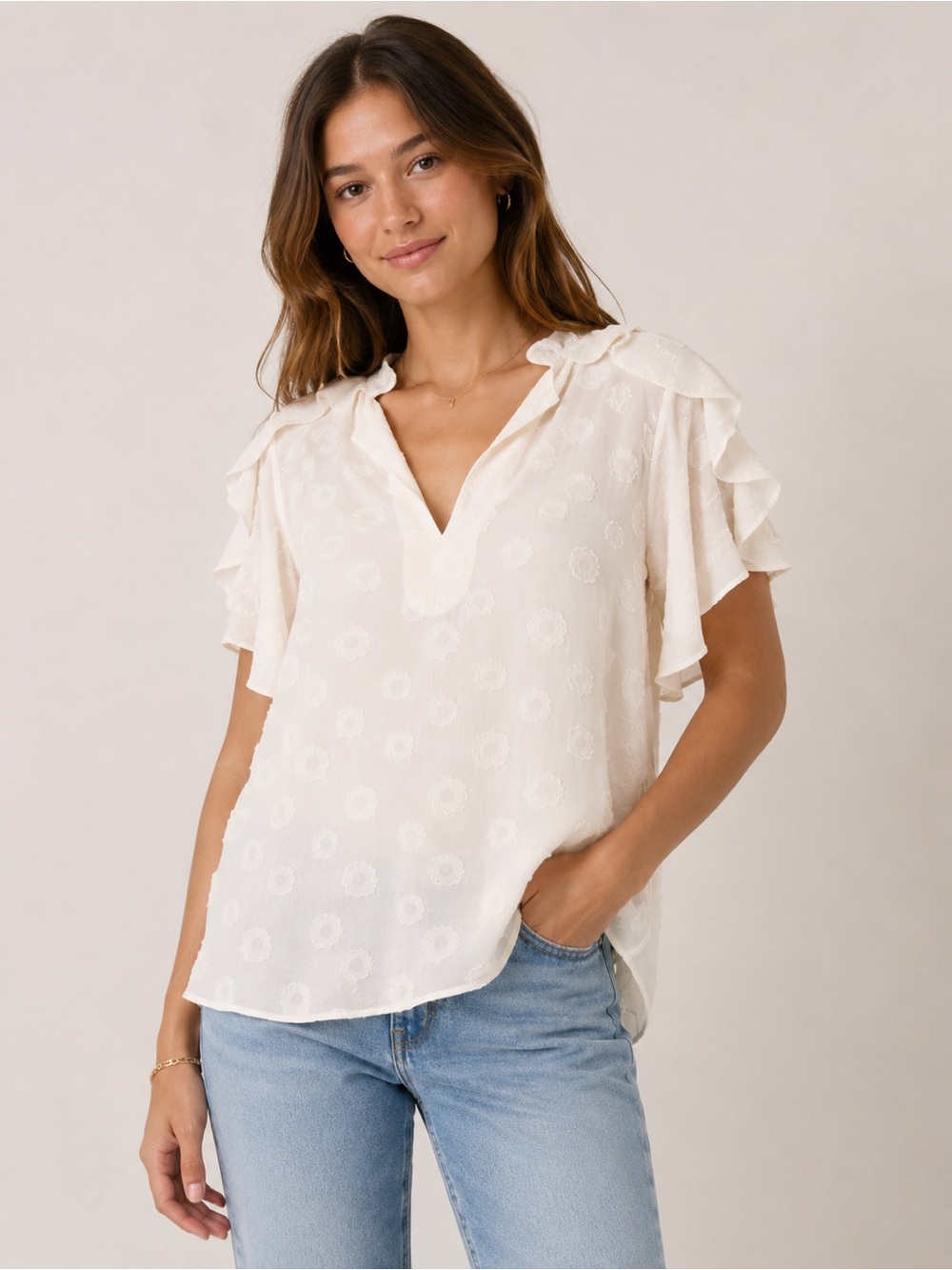 Banana Republic Cream Blouse